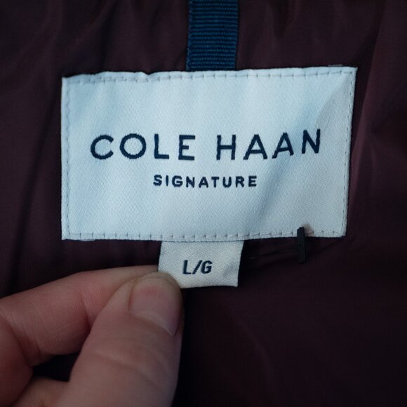 COLE HAAN SIGNATURE Women's 40" Taffeta Down Hooded Coat - Picture 10 of 10